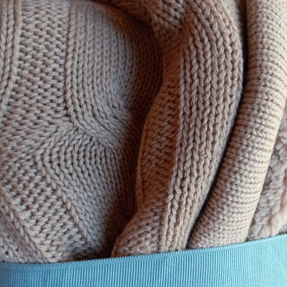 NWT Martha Stewart Collection Cabled Patchwork Sweater Knit Throw Country Preppy - Picture 4 of 13